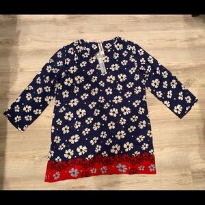 VIVANTE casual printed long sleeve coverup/M